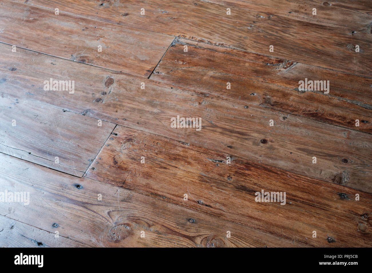 Plancher en bois, meubles anciens, parquet ancien , Conseil , rustique Banque D'Images