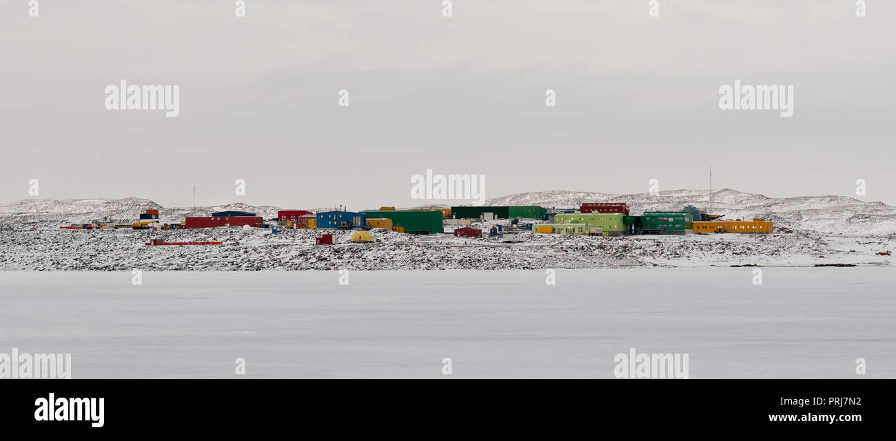 La station de Davis, base antarctique de recherche d'Australie, l'Antarctique Banque D'Images