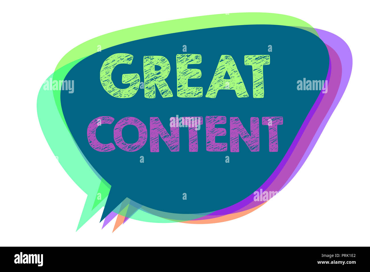 Signe texte montrant le grand contenu. Photo conceptuelle Motivation Satisfaction Applicable lisible originalité bulle message idée d'ombre de rappel Banque D'Images