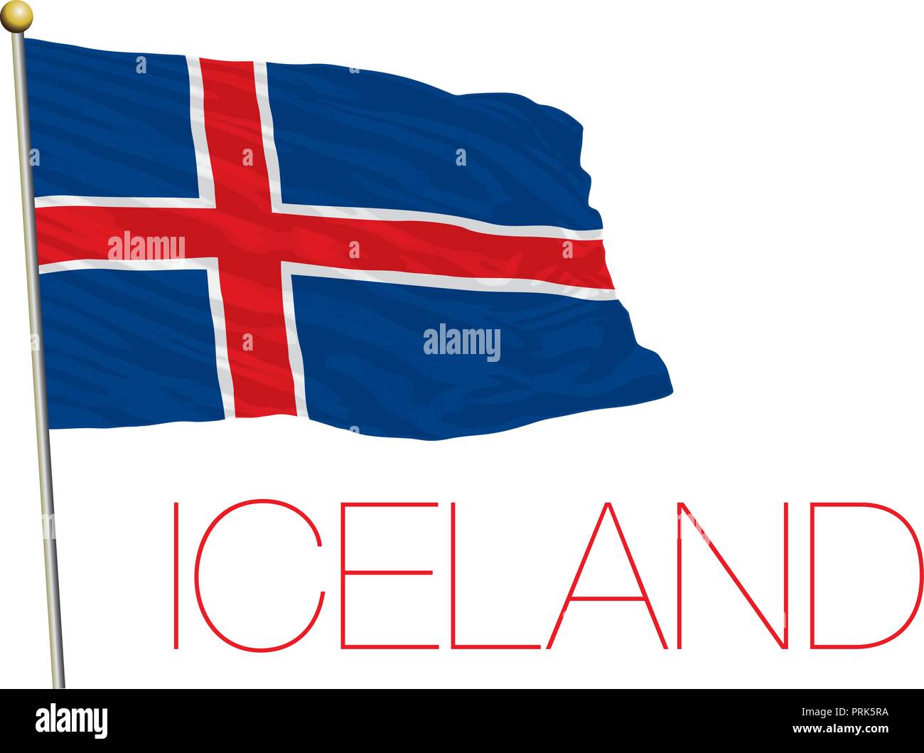 L'Islande drapeau officiel, vector illustration Illustration de Vecteur