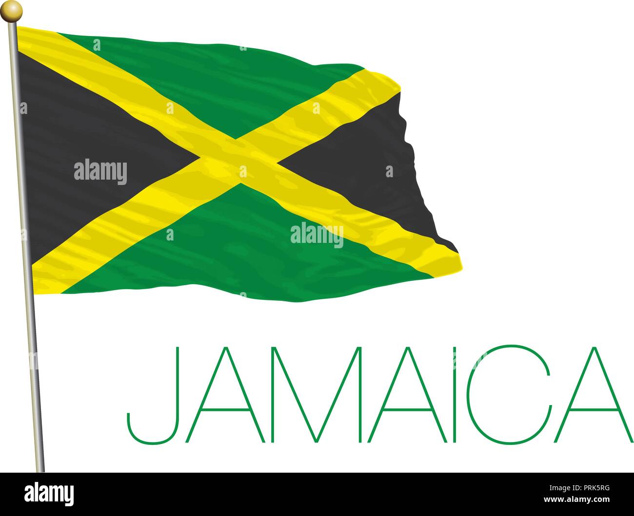 La Jamaïque drapeau officiel, vector illustration Illustration de Vecteur