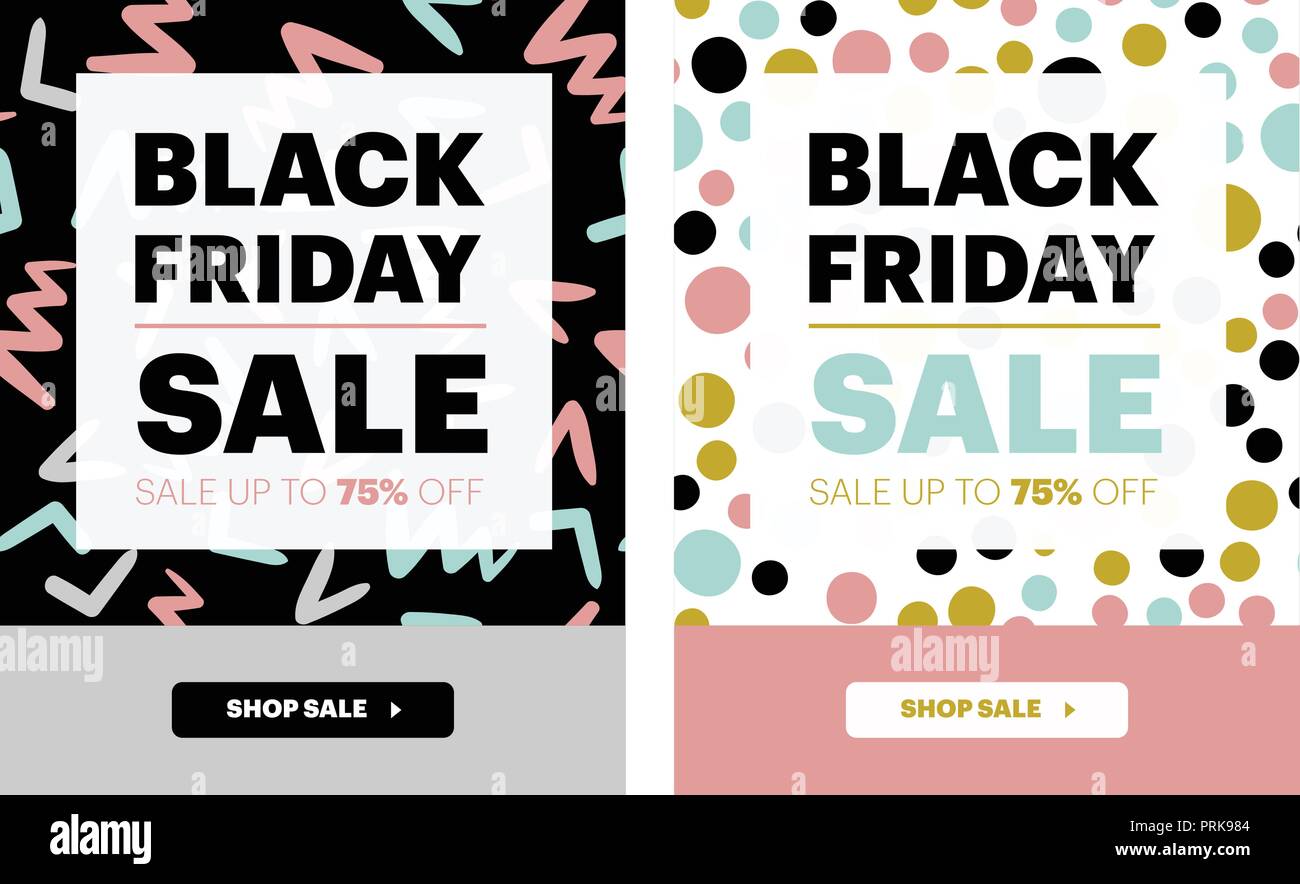 Le vendredi noir vente poster template design vector illustration Illustration de Vecteur