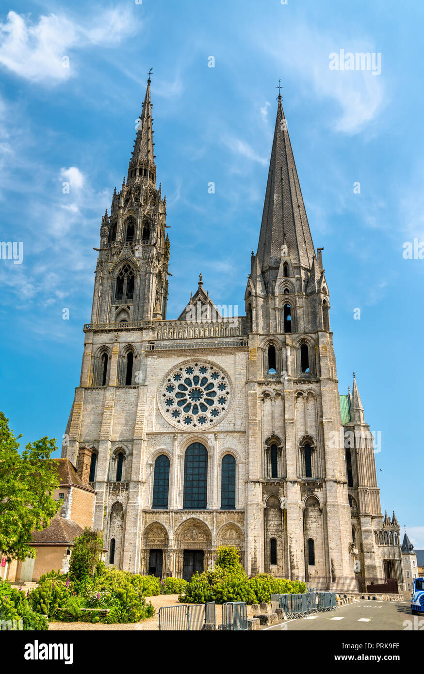 Cathédrale de Notre Dame de Chartres en France Banque D'Images