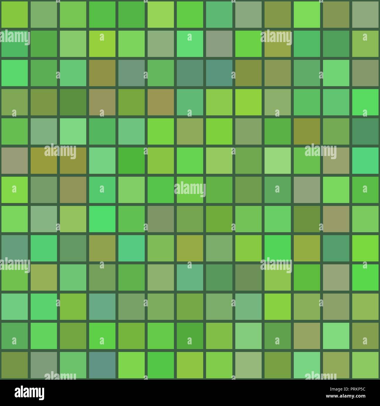 Contexte de l'art mosaïque carrés verts colorés Illustration de Vecteur