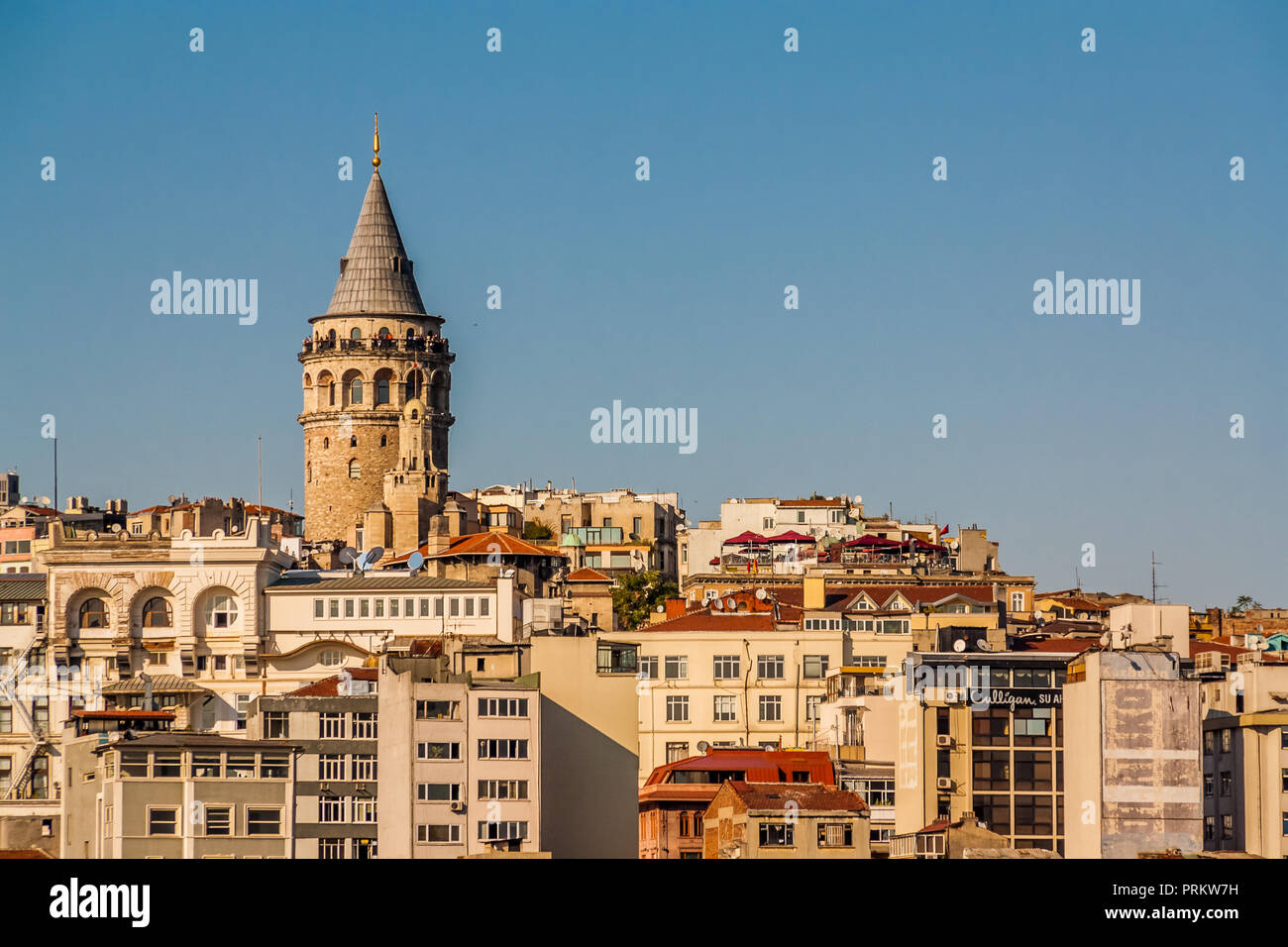 Vue de la tour de Galata, Istanbul, Turquie. Banque D'Images