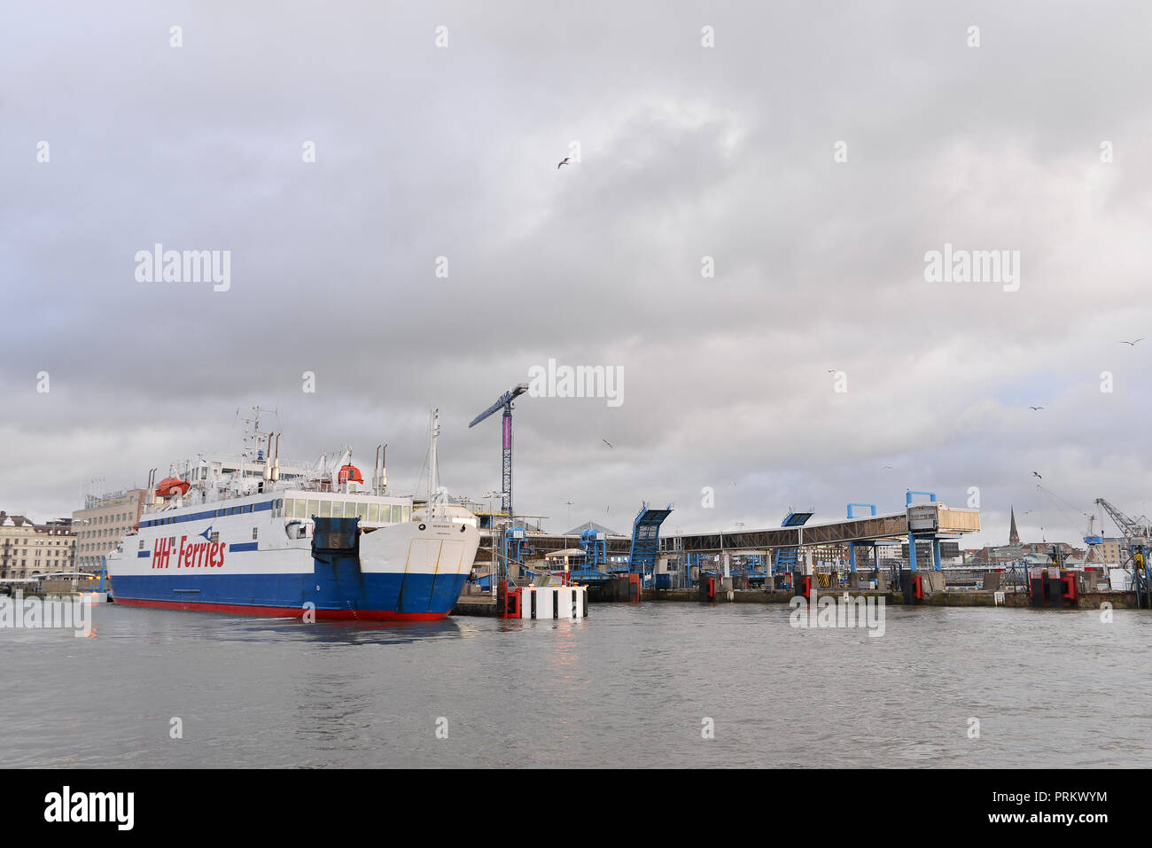 HELSINGBORG, SUÈDE - 3 janvier 2015 : Visite du port de Helsingborg. Une ville dans le sud-ouest de la Suède, situé en face de l'Elseneur danois. Banque D'Images