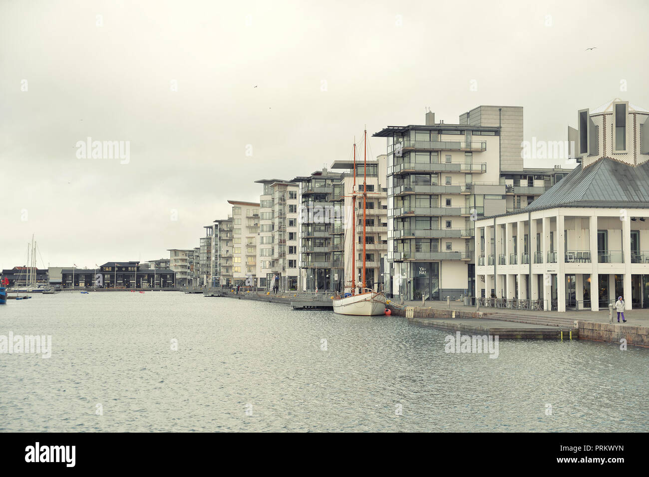 HELSINGBORG, SUÈDE - 3 janvier 2015 : Visite du port de Helsingborg. Une ville dans le sud-ouest de la Suède, situé en face de l'Elseneur danois. Banque D'Images