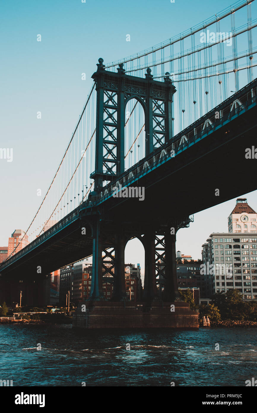 Pont de Manhattan, New York. Banque D'Images