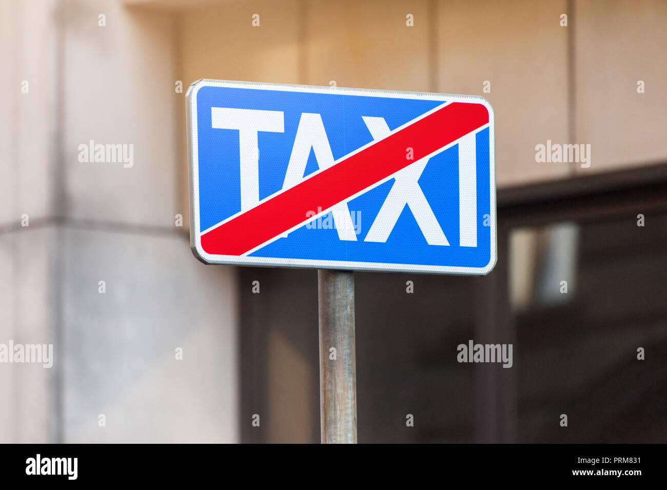 Aucun taxi Parking Road Sign Banque D'Images