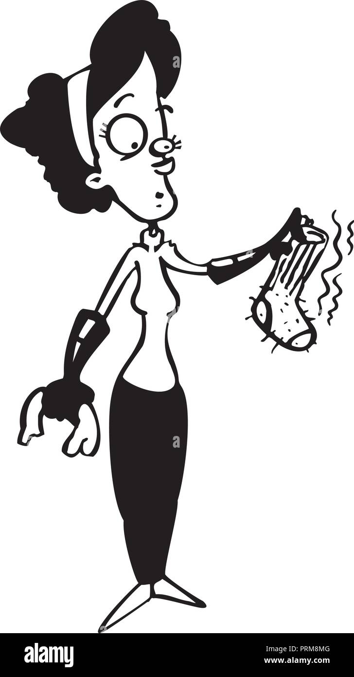 Nettoyage ménagère cartoon illustration Illustration de Vecteur