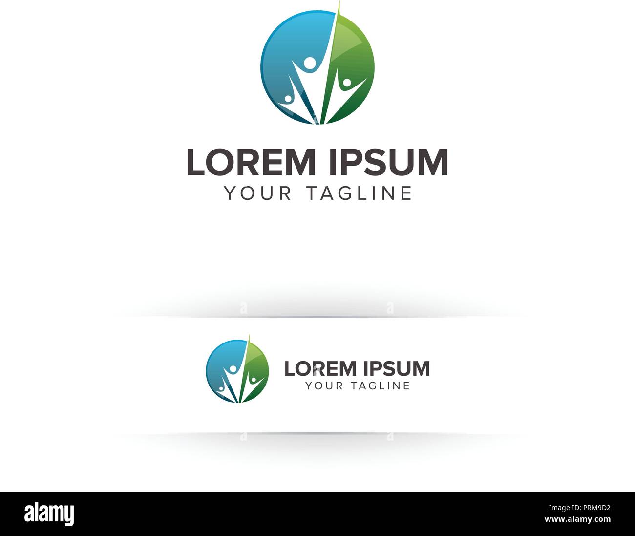 Les gens de garde familiale modèle concept conception de logo Illustration de Vecteur