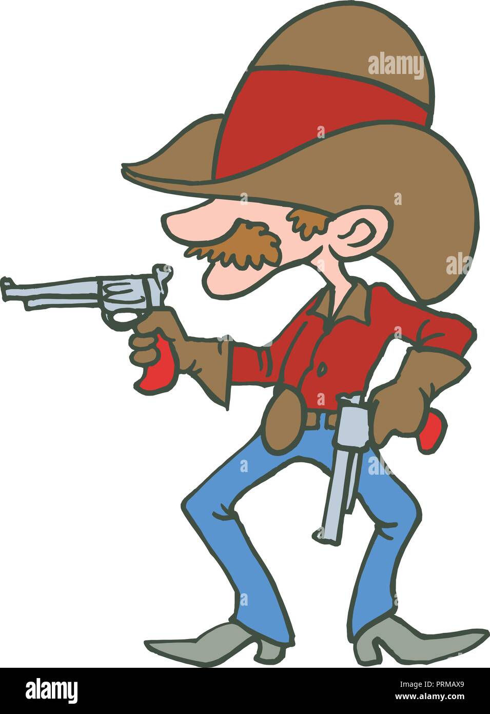 American Cowboy personnage . Conception d'illustration vectorielle. Illustration de Vecteur