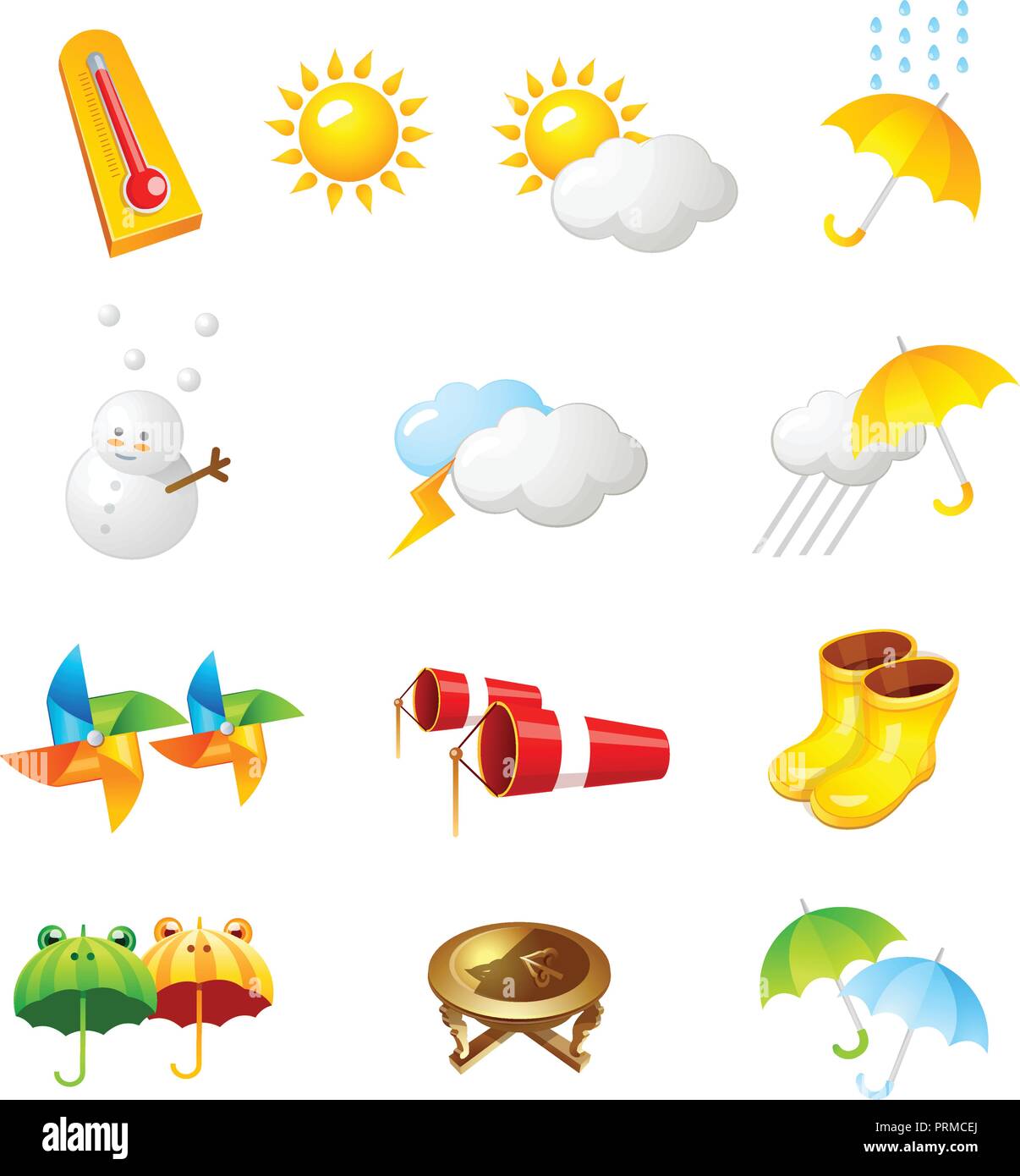 L'icône météo. L'icône 3D Vector Illustration design collection Illustration de Vecteur