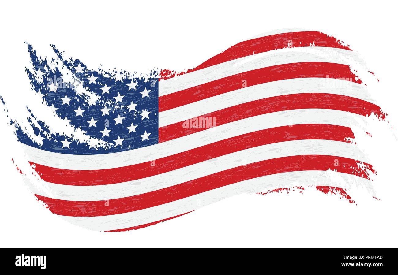 drapeau national de l'amérique. bannière des états-unis agitant sur un mât  de drapeau. 3356079 Art vectoriel chez Vecteezy