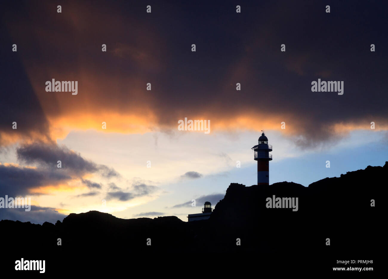 Leuchtturm, Faro de Teno, Tenerife Banque D'Images