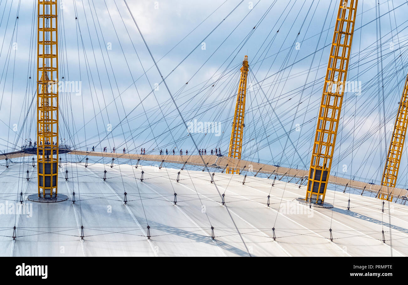 L'O2 Arena à pied du toit, Londres, Angleterre Banque D'Images