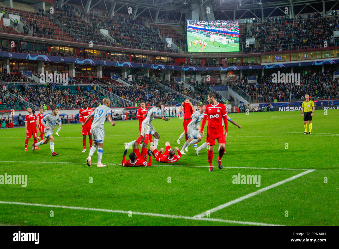 Moscou, Russie. 3 octobre, 2018. Ligue des Champions : le Lokomotiv Moscou v Schalke 04. Prendre la direction de Schalke Crédit : Alex Cavendish/Alamy Live News Banque D'Images