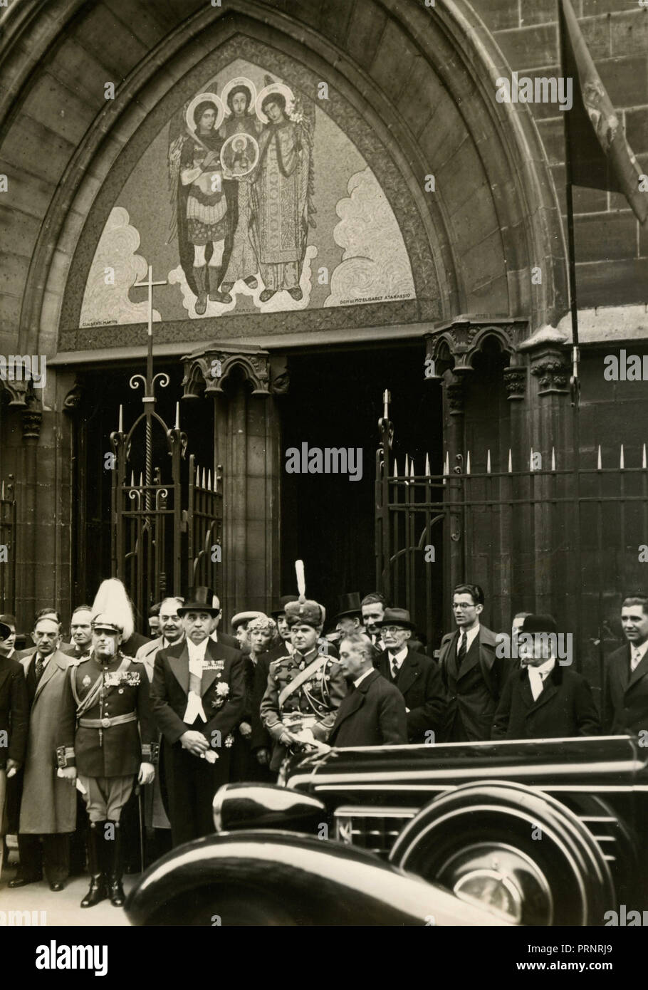 L'ambassadeur M. Tataresco à la fête nationale roumaine, Paris, France 1939 Banque D'Images