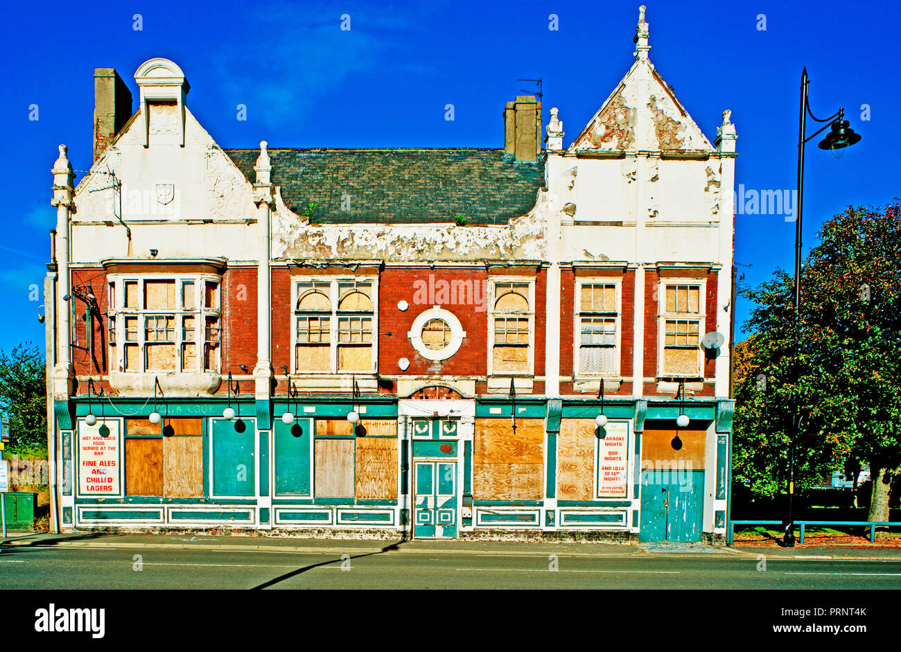 Le Captain Cook pub fermé dans Goldeneye Hotel & Resort, Middlesbrough, Cleveland, Angleterre Banque D'Images