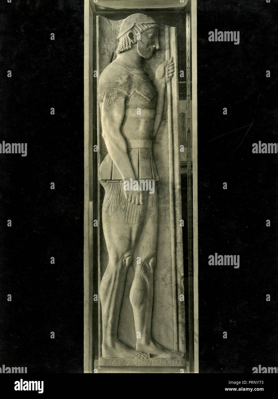 Stèle funéraire d'Aristion, Grèce 1930 Banque D'Images