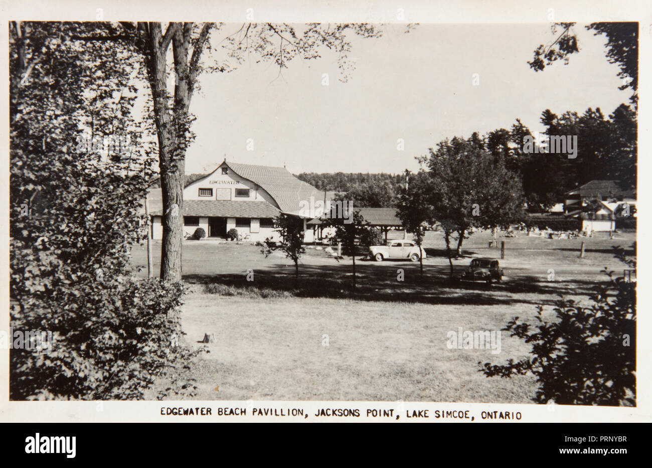 Edgewater Beach Pavilion, Jacksons point, lac Simcoe, Ontario Canada, photographe inconnu,carte postale ancienne Banque D'Images
