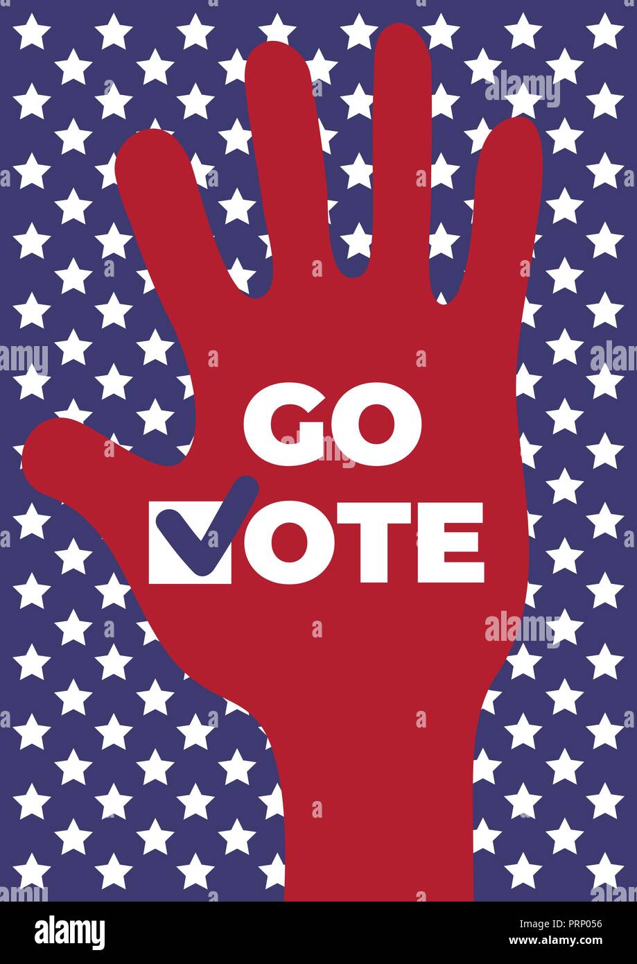 Aller voter. Affiche de motivation sociale. Jusqu'part Illustration de Vecteur