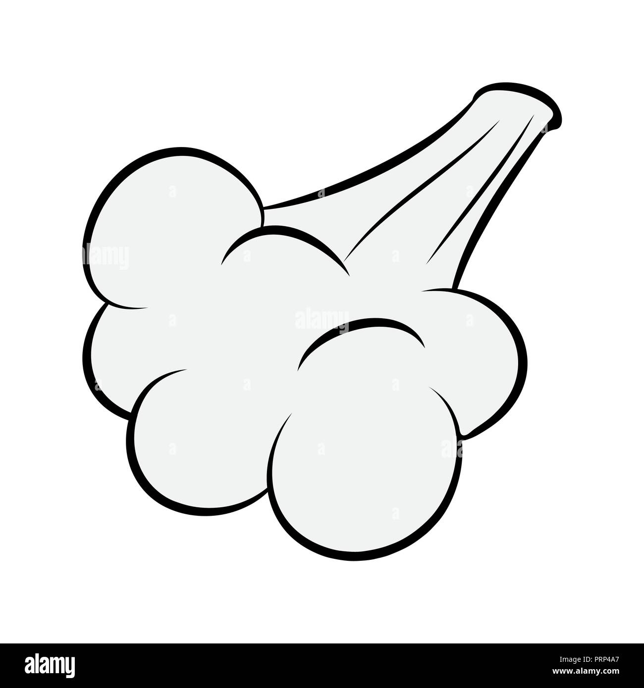 Coup de vent, rafales de conception de fumée isolé sur fond blanc Illustration de Vecteur