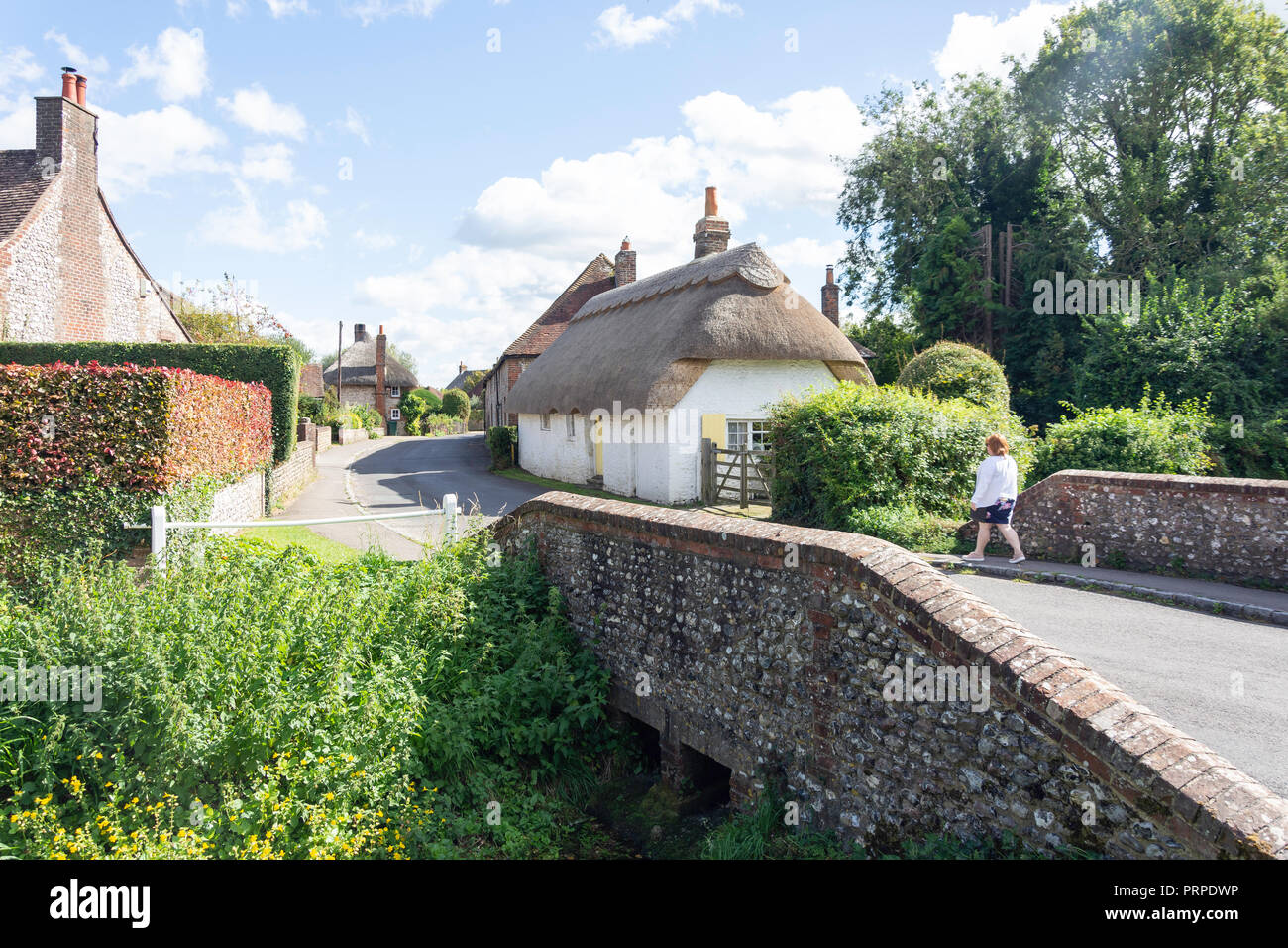 Charlton Road, Singleton, West Sussex, Angleterre, Royaume-Uni Banque D'Images