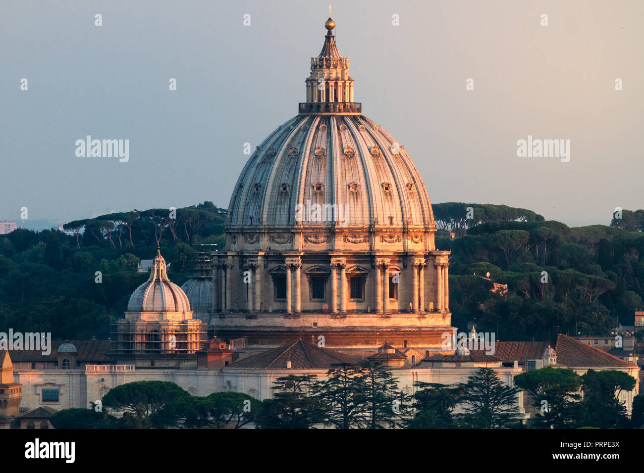 Vue sur St Peters Dome au coucher du soleil, de beaux détails et la lumière Banque D'Images