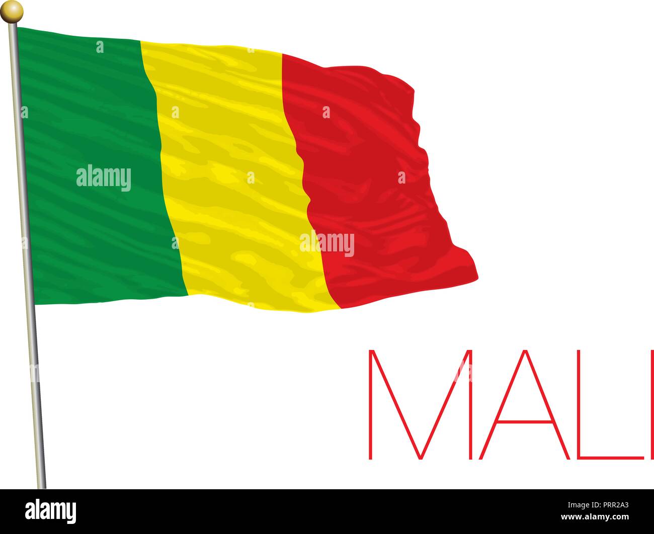 Mali drapeau officiel, vector illustration Illustration de Vecteur