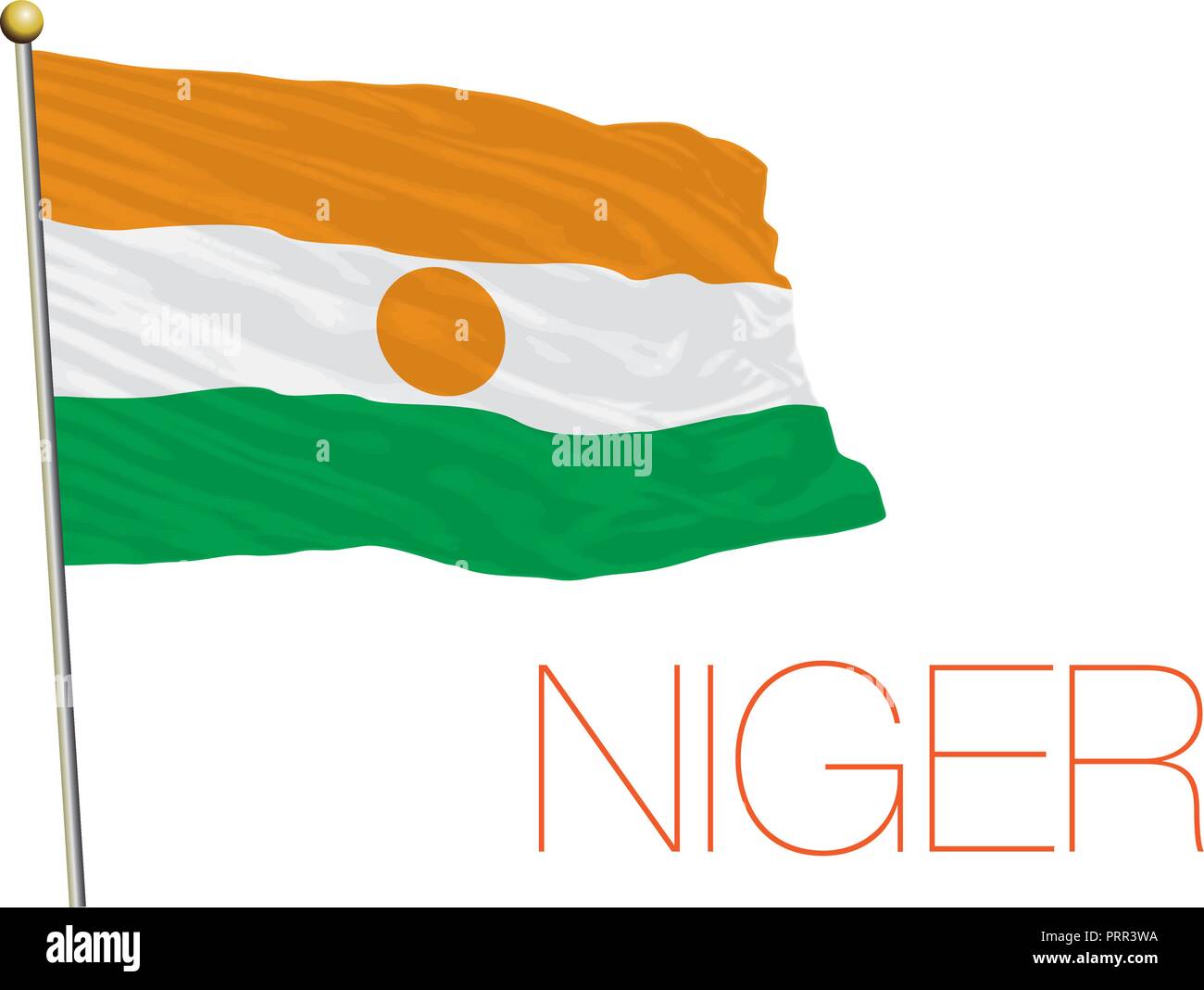 Niger drapeau officiel, vector illustration Illustration de Vecteur