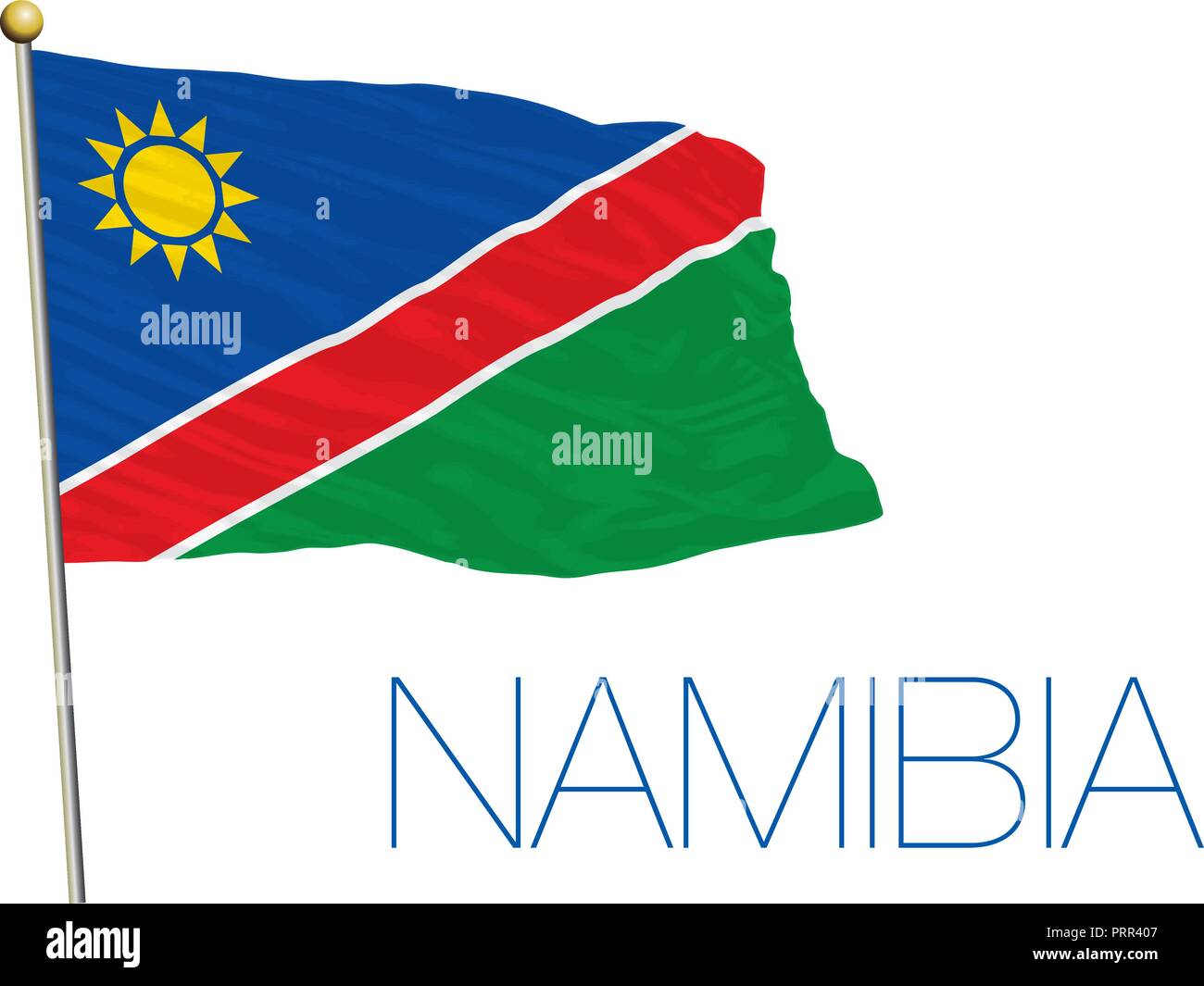 La Namibie drapeau officiel, vector illustration Illustration de Vecteur