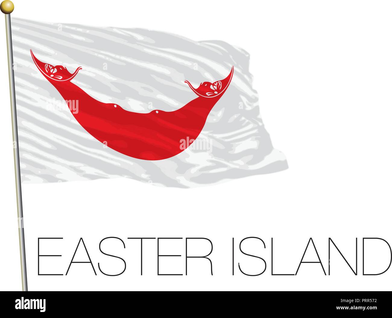 Îles de pâques drapeau officiel, vector illustration Illustration de Vecteur