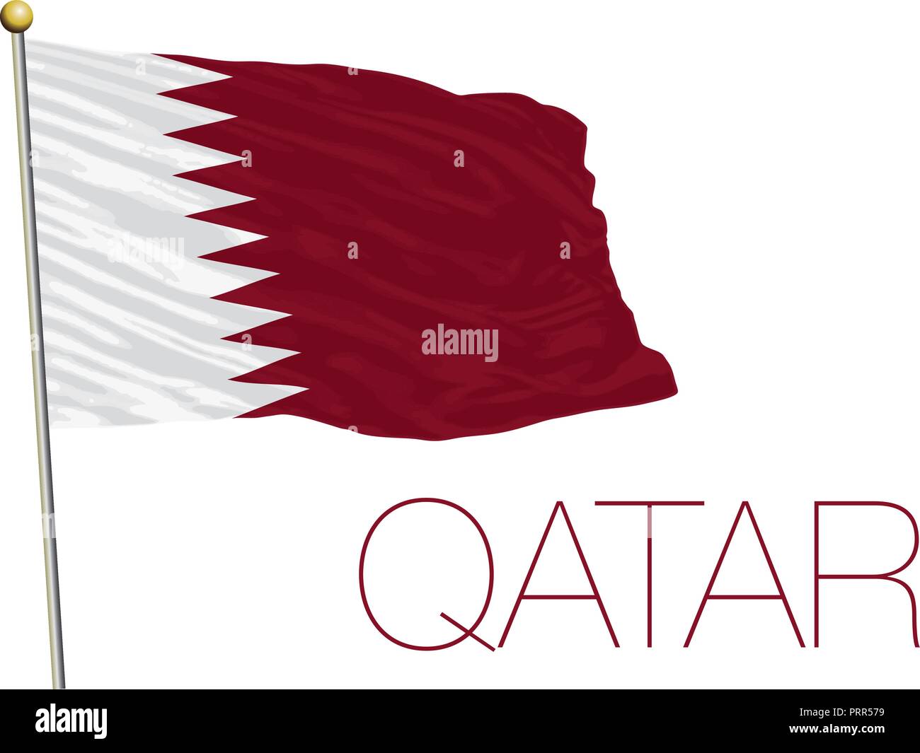 Le Qatar drapeau officiel, vector illustration Illustration de Vecteur