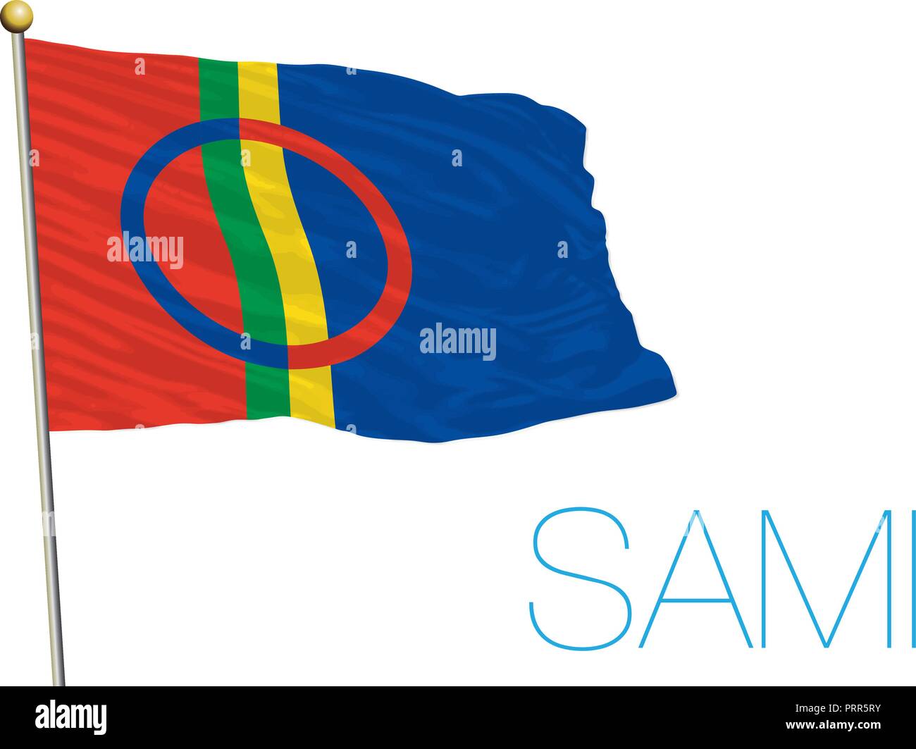 Drapeau officiel Sami, vector illustration Illustration de Vecteur