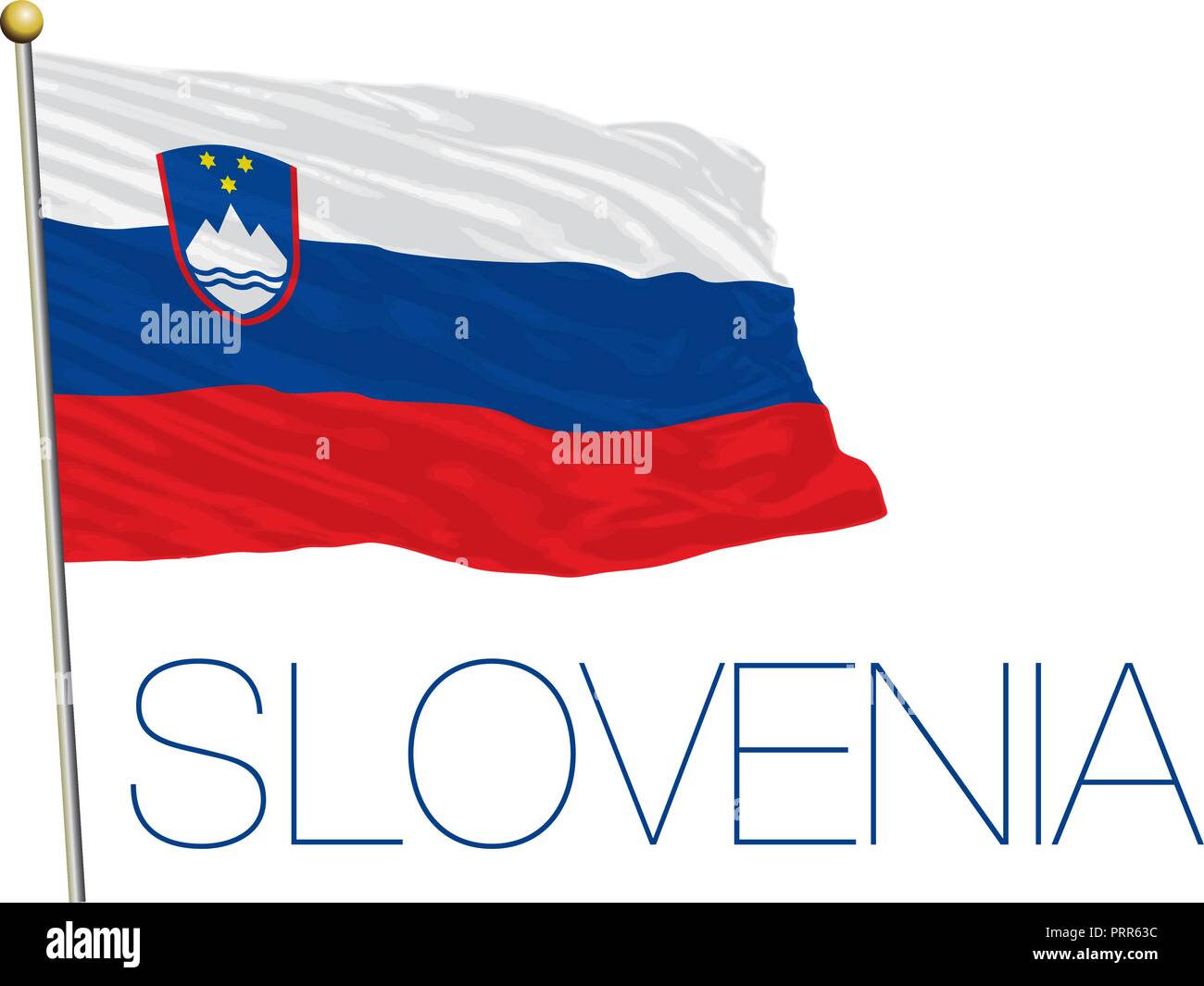La Slovénie drapeau officiel, vector illustration Illustration de Vecteur