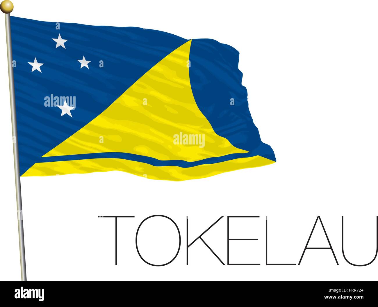 Tokelau drapeau officiel, vector illustration Illustration de Vecteur