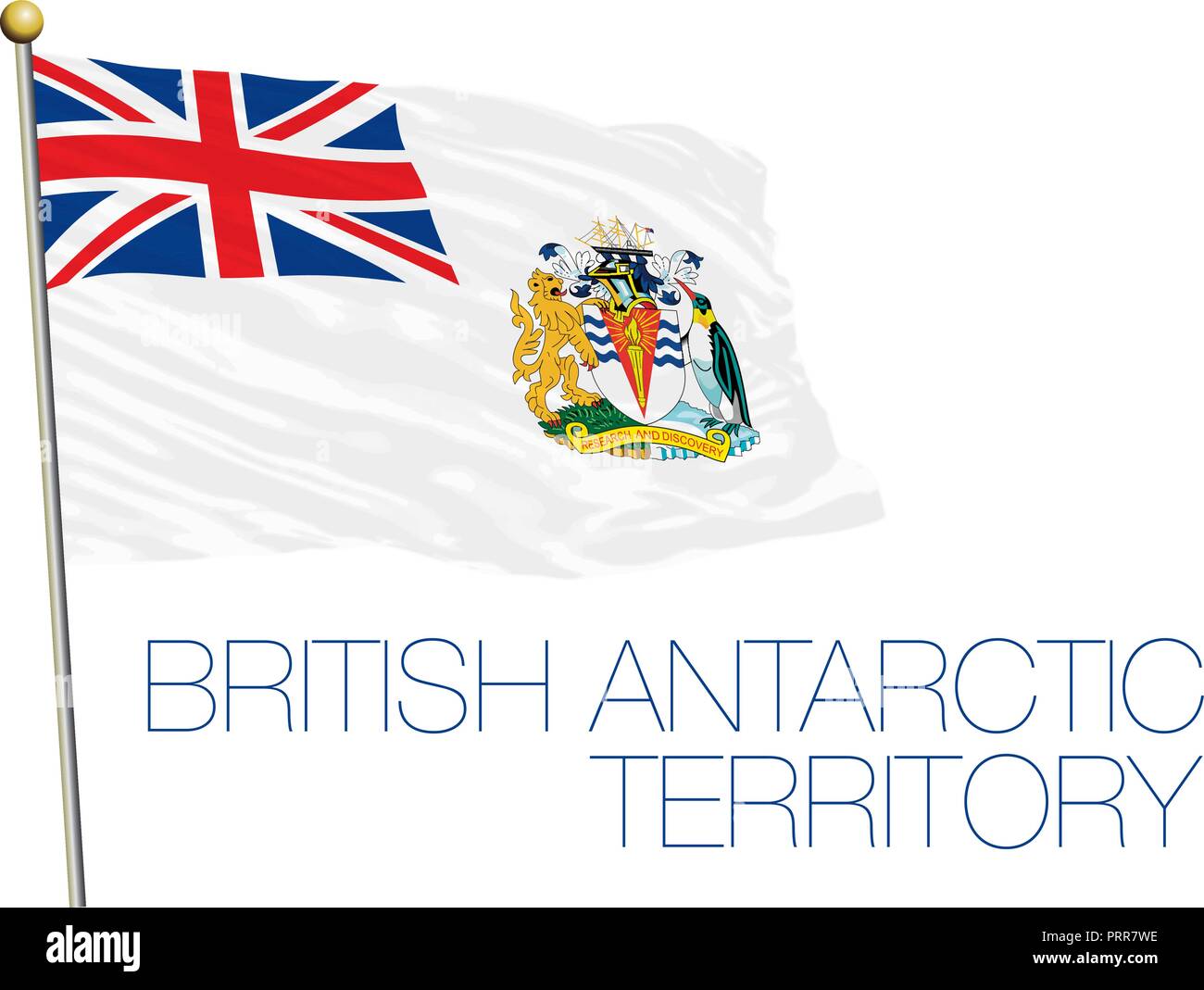 Territoire antarctique britannique drapeau officiel, vector illustration Illustration de Vecteur