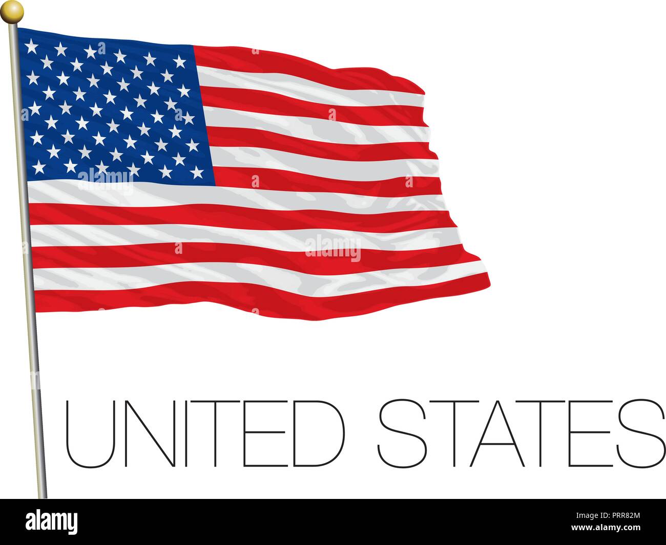 USA, Etats-Unis d'Americaofficial drapeau, vector illustration Illustration de Vecteur