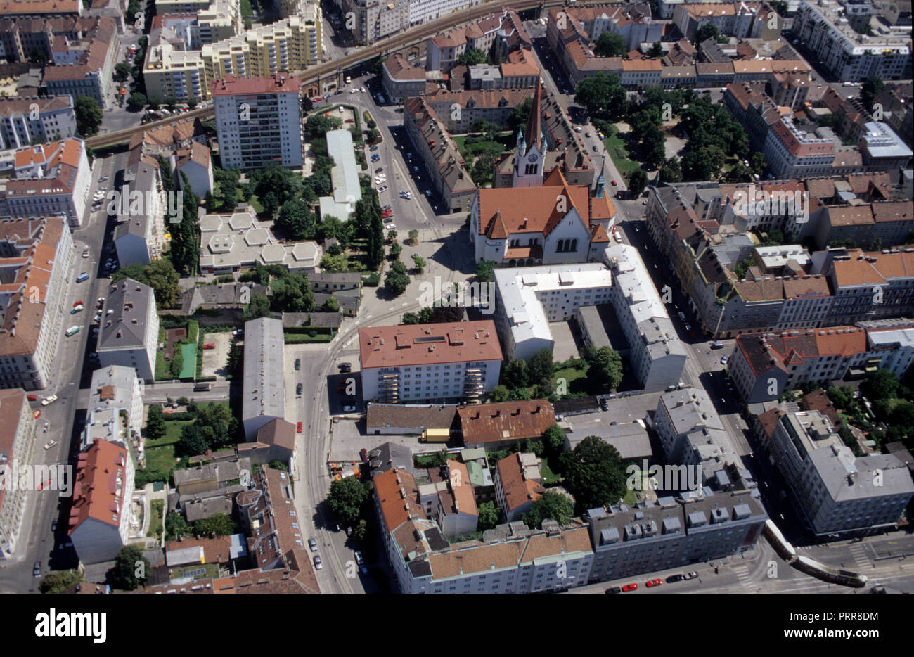 Wien, 16. Bezirk, Alt-Ottakring, Ottakringer Straße, Luftbild - Vienne, vue aérienne du 16ème arrondissement Banque D'Images