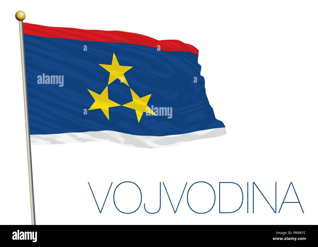 Drapeau officiel de la Voïvodine, vector illustration Illustration de Vecteur
