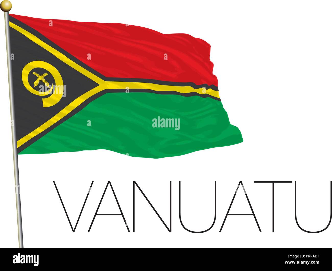 Vanuatu drapeau officiel, vector illustration Illustration de Vecteur