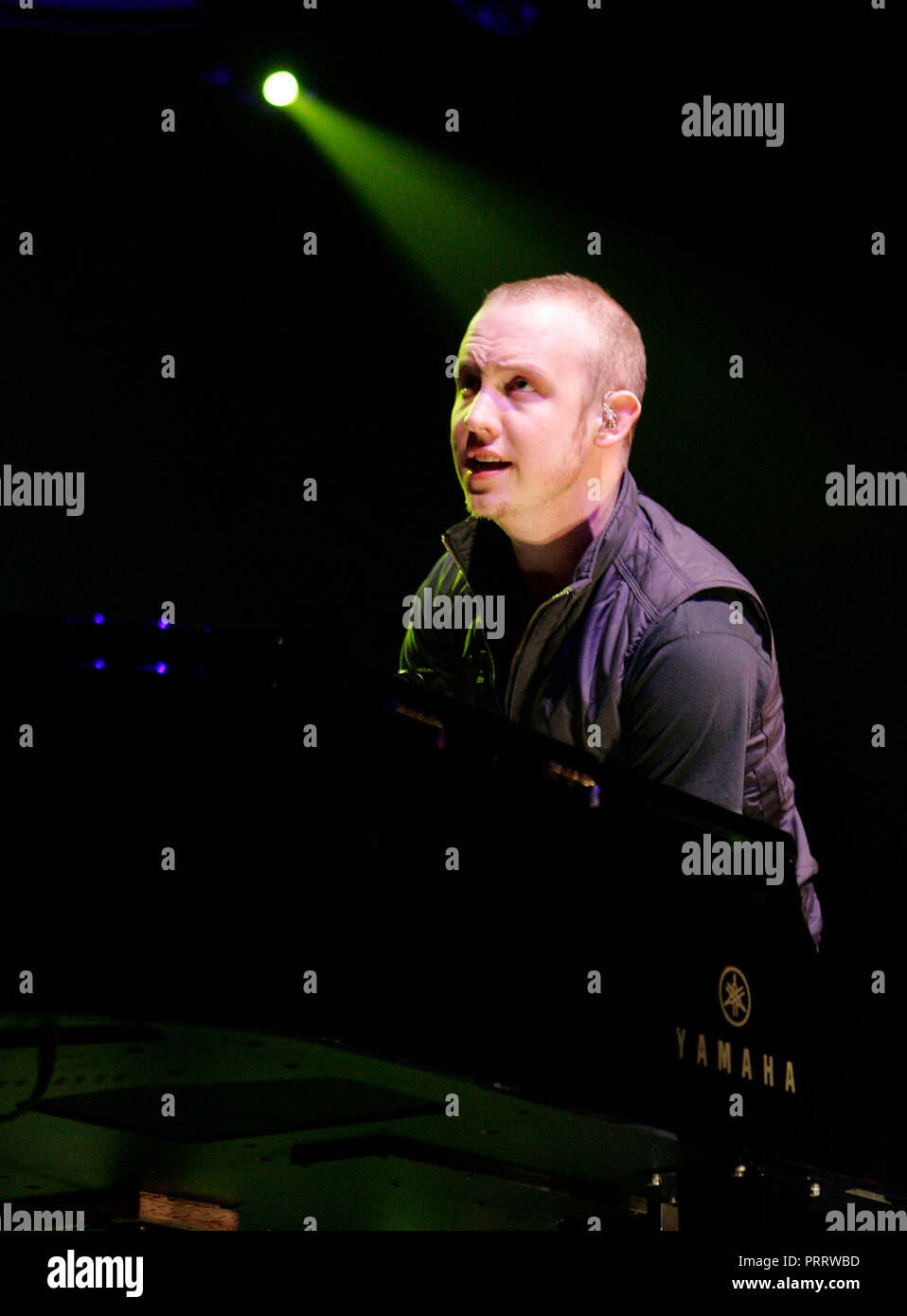 Isaac Slade avec la mêlée se produit en concert à la BankUnited Center à Coral Gables, en Floride, le 25 janvier 2007. Banque D'Images