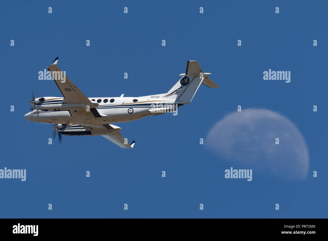 Royal Australian Air Force (RAAF) Beechcraft King Air 350 A32-350 à partir de 32 e Escadron de la RAAF East Vente à Victoria. Banque D'Images