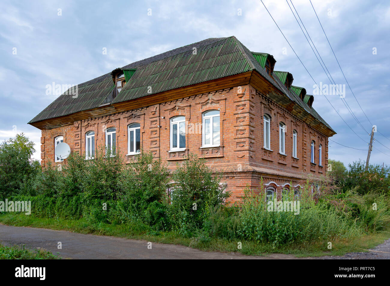 Moscow, un ancien immeuble d'habitation le serf, rue de l'Altaï Banque D'Images