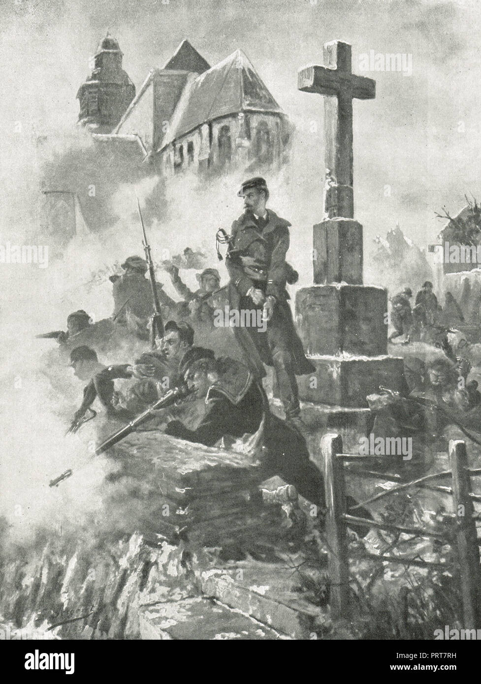 La bataille de Sedan, 1-2 septembre 1870, décisive victoire allemande, au cours de la guerre franco-allemande, Banque D'Images