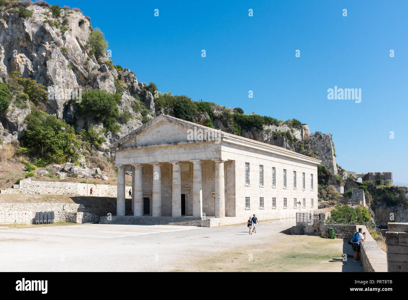 St George's Anglican Church à l'ancien fort vénitien en Chios, Corfou, Grèce Banque D'Images
