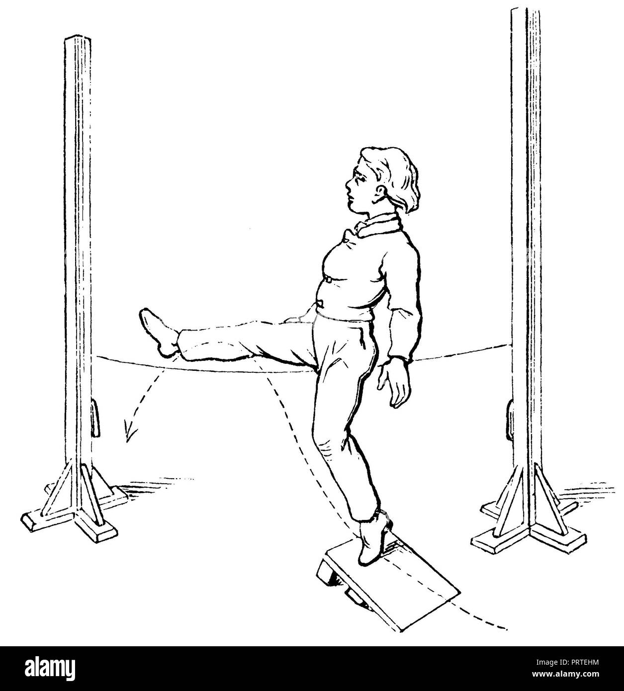 La gymnastique, exercices : aller à démarrer, 1890 oblique Banque D'Images