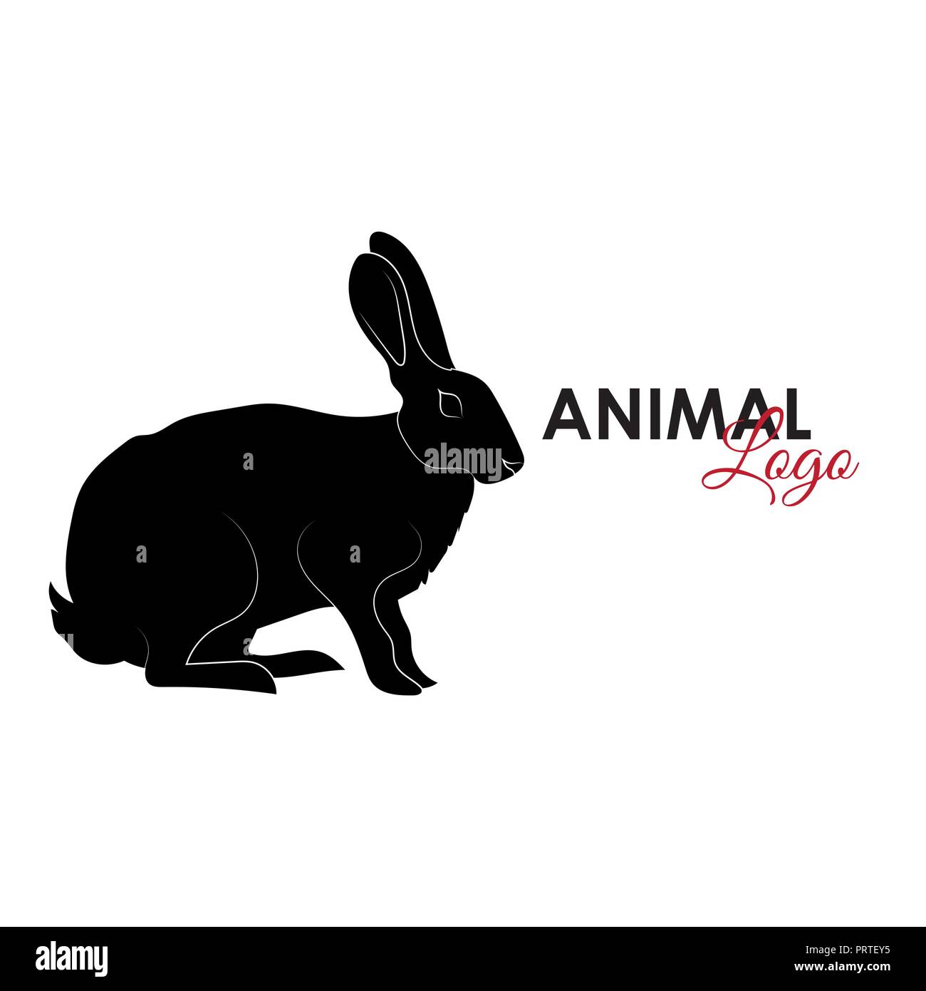 Icône symbole lièvre lapin logo vector illustration Illustration de Vecteur