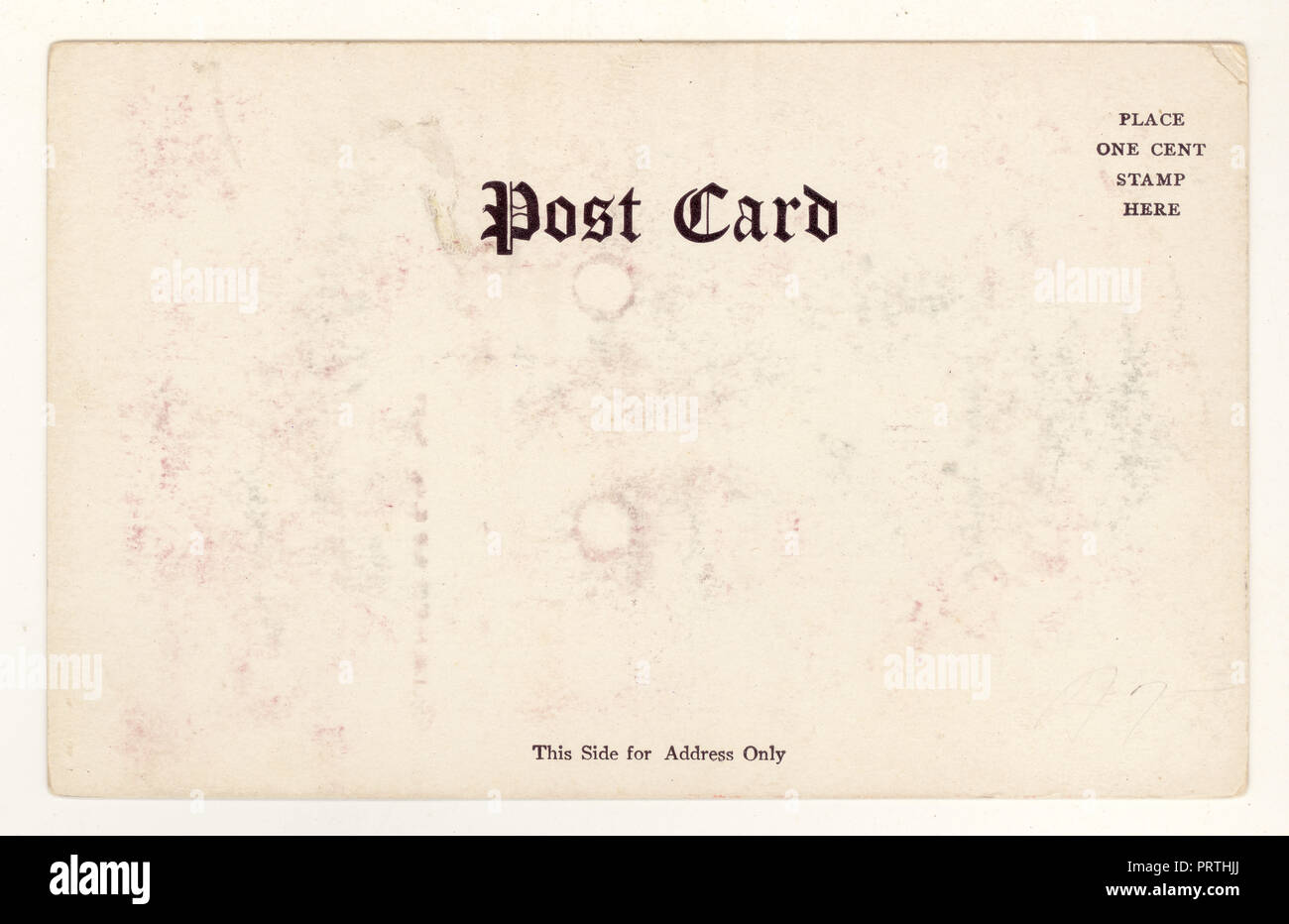 Contrefort de la carte postale Edwardian, datée de 1905, non utilisée de façon postale, une boîte postale de 1 cent, États-Unis Banque D'Images